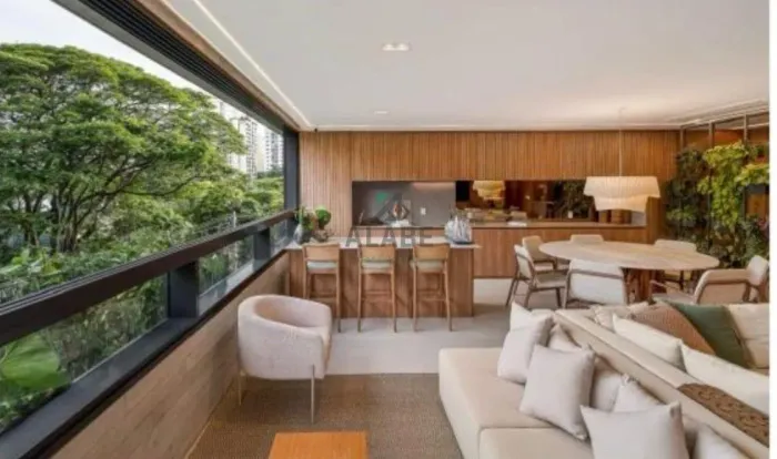 Apartamento em Brooklin Paulista com 201m², 4 suítes, 6 banheiros, 3 vagas.