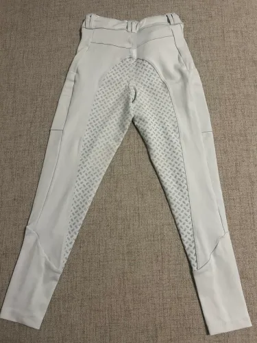 Culote Mirror Equestrian Modelador Legging Branco preto por dentro Full Grip tamanho M 