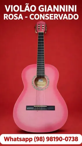 *VIOLÃO GIANNINI GWX6 PK ROSA - R$ 439 - SEMI NOVO!*