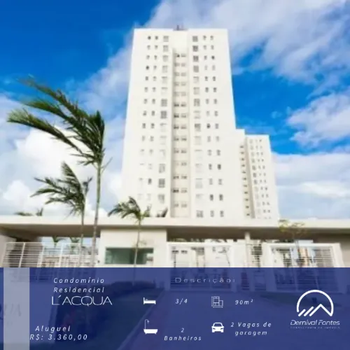 Apartamento para Locação no LAcqua Condominium Club  Conforto, Lazer e Sofisticação!
