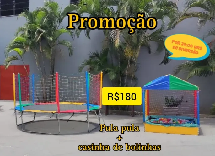 Aluguel Pula pula e casinha de bolinhas 24h $180