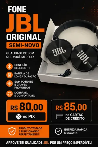 Caixa de som e fone de ouvido
