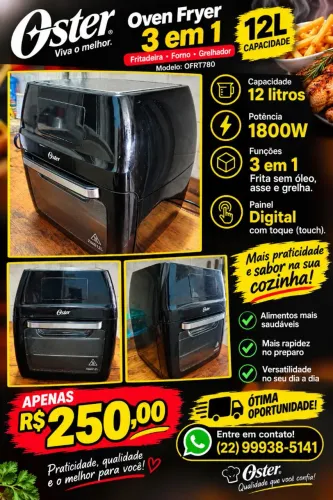 Ayer frier 3 em 1 marca Oster