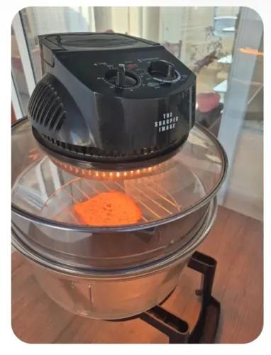 Airfryer de vidro. Fritadeira e forno halógeno 