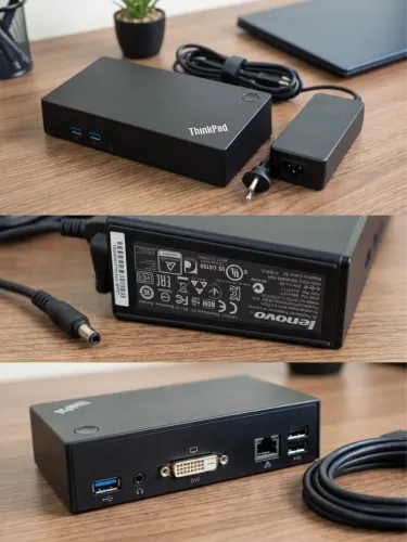 Dock Station Lenovo ThinkPad USB 3.0 (DisplayLink) + Fonte Original