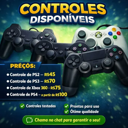 Controles para consoles. PS2 , PS3 , PS4 e Xbox 360/PC - NOVOS