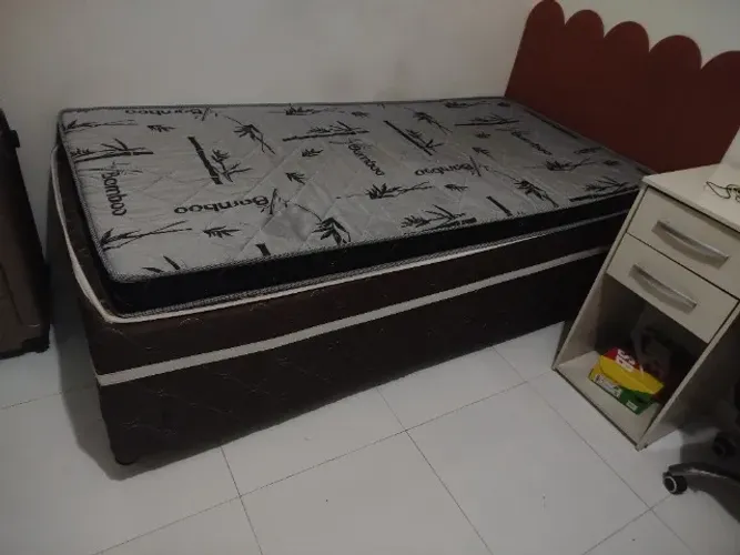 Cama box solteiro + colchão 