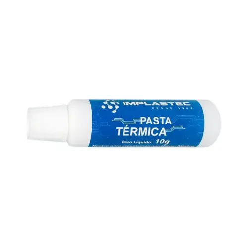 Pasta térmica de silicone (peso líquido de 10 gramas) bisnaga da Implastec (p/ CPU)