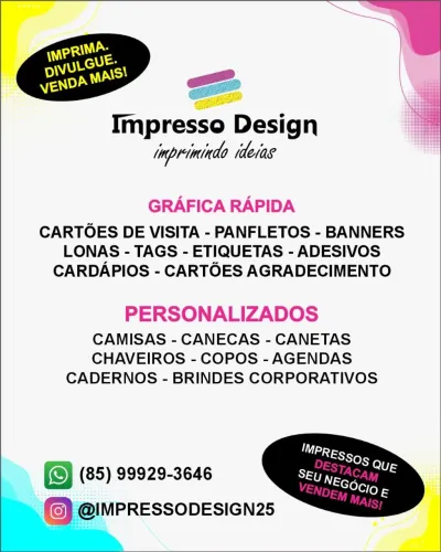 Cartões de visita | Panfletos | Tags | Lonas | Adesivos | personalizados | Banners
