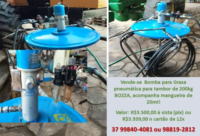 Bomba para graxa pneumática 200kg BOZZA