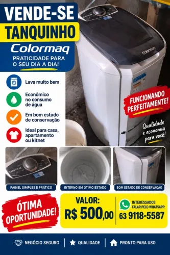 ? TANQUINHO COLORMAQ À VENDA! ?
