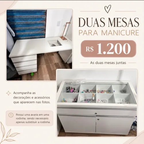 Mesa Modificada para NAIL DESIGNER