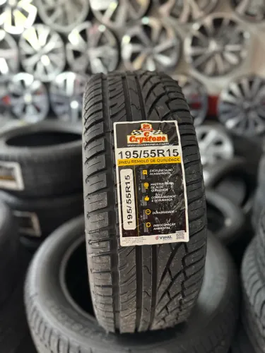 Pneu 195/55/15 Remold Crystone (instalação grátis)