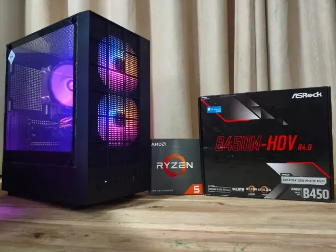 PC Gamer Ryzen 5 5500 4.1Ghz / Mem 16Gb / SSD 480Gb / RX 580 8Gb (aceito cartão)