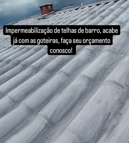 Impermeabilização em telhas de barro , telha 3.66 , telha cimento 