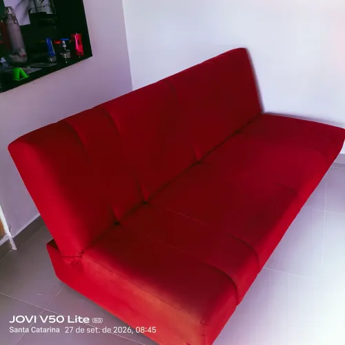 Sofá cama vermelho