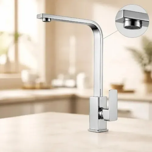 Torneira fria para cozinha, metal inox