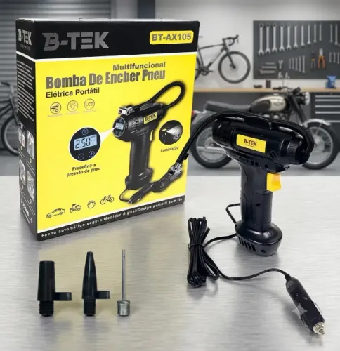 Bomba de Ar Elétrica Portátil B-Tek BT-AX105