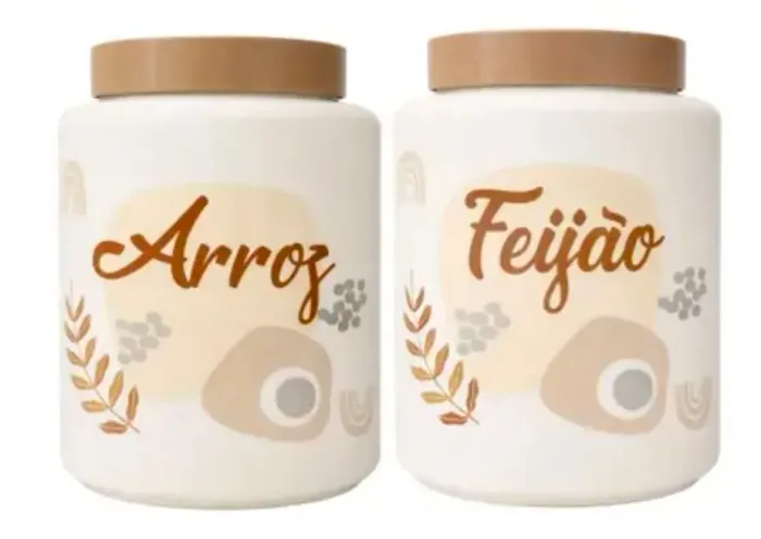 Kit pote organizador Cozinha 2,65lt Mantimentos
