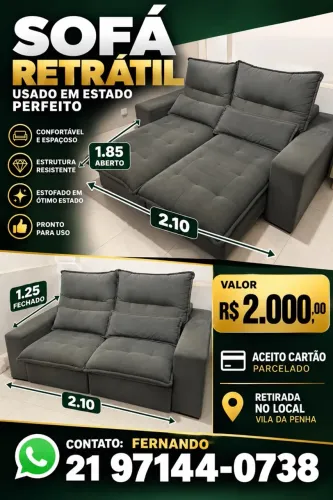 Sofá retrátil praticamente NOVO!