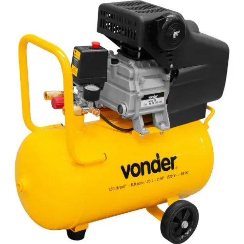 Motocompressor de ar, 8,0 pcm, 25 litros, MCV 25 VONDER