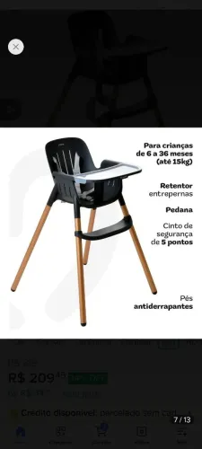 Cadeirinha de alimentação nova.((Não parcelo)).