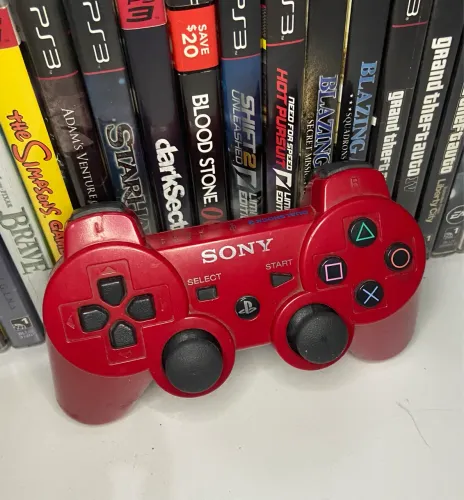 Controle PlayStation 3 vermelho original funcionando 100%