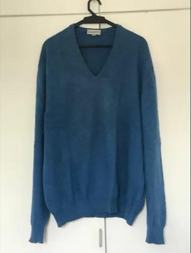 Sueter/Blusa cashmere azul royal - tamanho XL