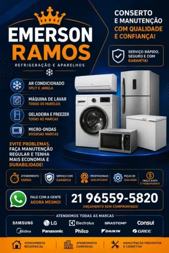 Conserto ar condicionado maquina de lavar geladeira freezer split micro-ondas