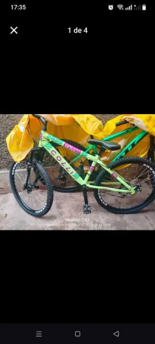 Bicicleta, tênis Puma original,escapamento,panela elétrica,estator e cadeira de carro
