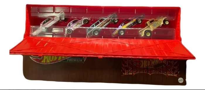 Set 5 Hot Wheels Drag Strip Demons Container