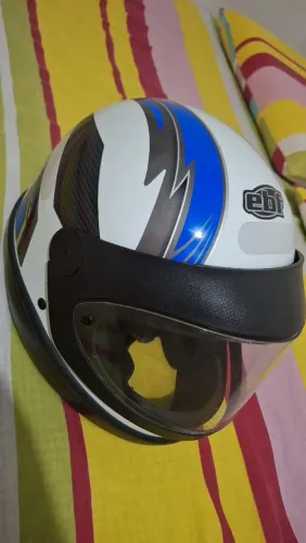 Capacete EBF Branco/Azul - NOVO