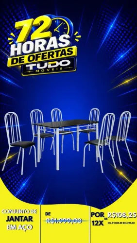 SALA DE JANTAR COM 6 CADEIRAS