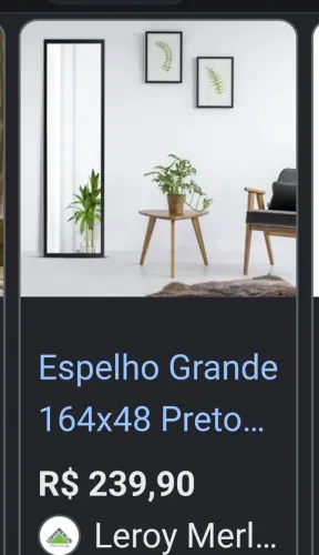 Espelho corpo todo Leroy merlin