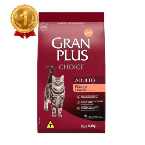 Achadinho Premium! Ração GranPlus Choice 10,1kg - Alimentação Saudável para Gatos