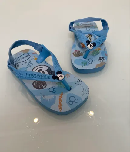 Havaianas azul bebê Mickey TAM22 
