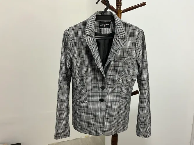 Blazer Feminino Xadrez Holin Stone Tamanho G Alfaiataria Social Elegante