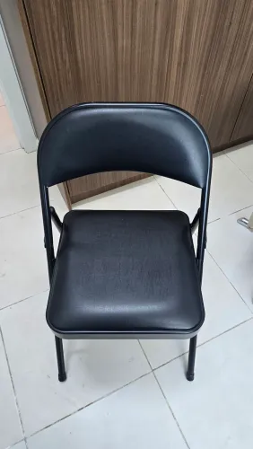 Cadeira dobrável e acolchoado