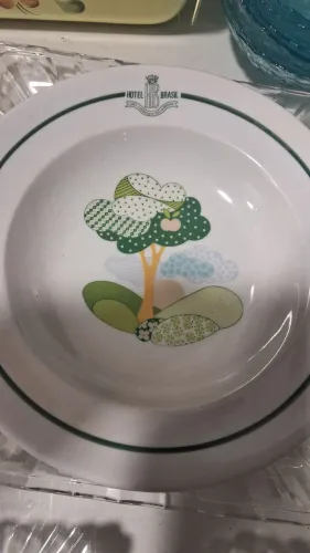 2 pratos fundo vintage de porcelana Setatita Hotel São Lourenço