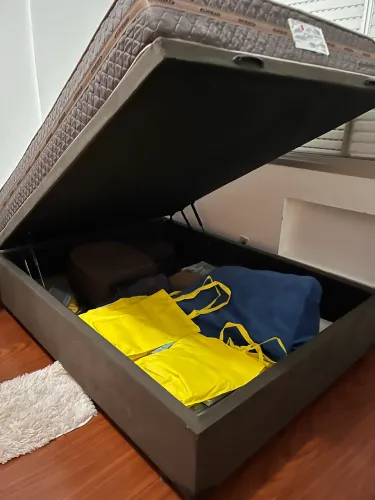 Cama box baú casal + colchão casal