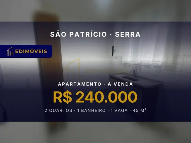 Apartamento 2 quartos em São Patrício, condomínio completo com piscina e churrasqueira