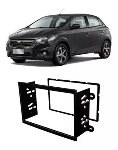 Moldura Dvd 2din Central Multimídia Chevrolet Onix / Prisma / Spin - Preta