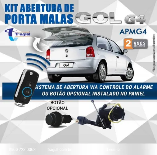 Kit Abertura de Porta Malas Volkswagen Gol G4 Tragial