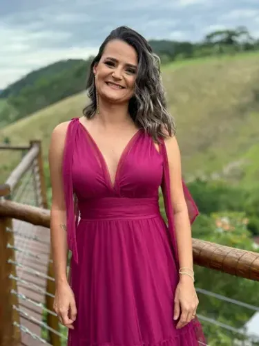 Vestido Festa Fuscia