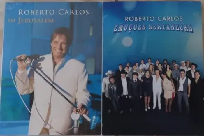 roberto carlos em jerusalém(lacrado) e rc emoçoes sertnanejas-2 dvd
