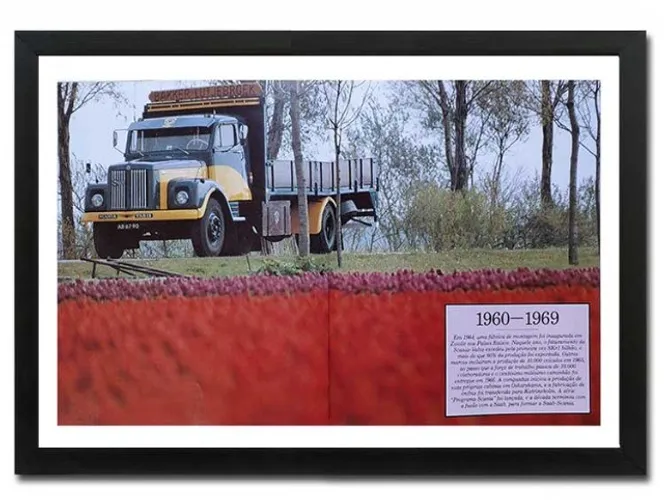 Caminhão antigo Scania Jacaré - Quadro decorativo