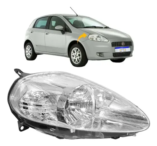 Farol Fiat Punto 2007 2008 2009 2010 2011 2012 Novo L.d