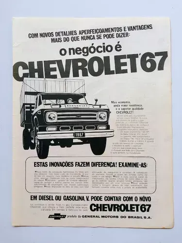 Caminhão antigo Chevrolet D60 - Propaganda original de revista de época