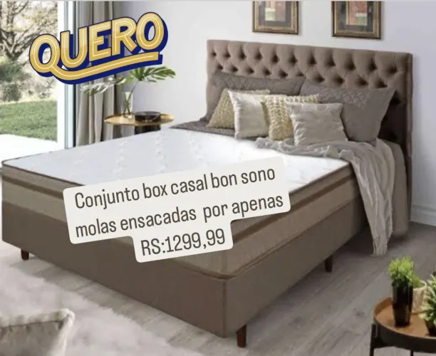 Conjunto box casal bon sono molas ensacadas Grand sued 