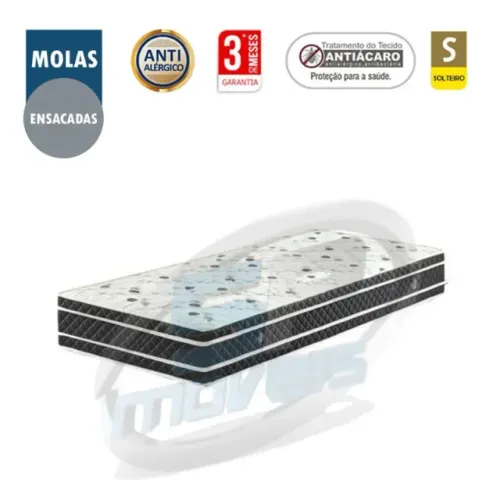 Colchão Direto da Fabrica - Molas Ensacadas Solteiro 20cm 